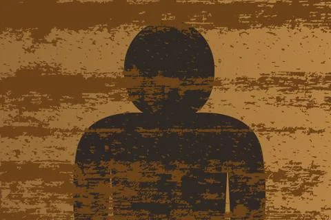 Man In Wood Background Stock Illustration