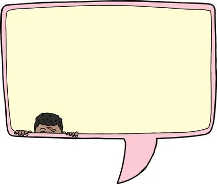 Man in word bubble Stock Illustration