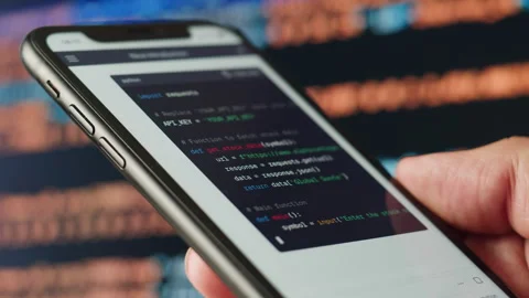 Man work with chat gpt AI online, connecting with AI and using a chat GPT. IT Video stock 260417332