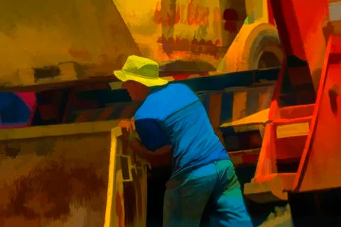 Man at work Stock Illustration