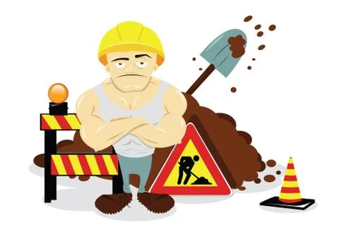 Man at work Stock Illustration