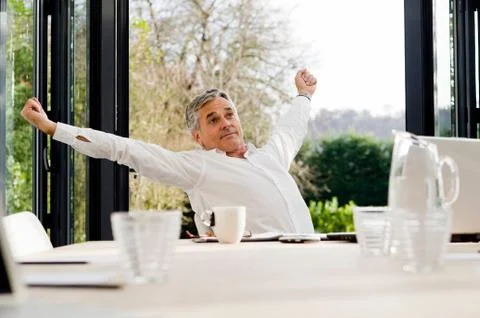 Man at work Foto stock