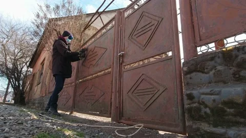 Man Work With Sander Stock Footage 188215679