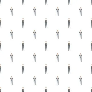 Man worker cartoon seamless pattern background design Stock Illustration