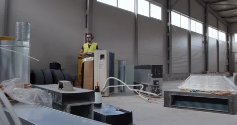 A man, a worker on the construction site. Stock Footage 126909256