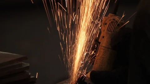 Man Working and welding Stock Footage 87417780