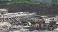 Man working on archaeological site HD Footage