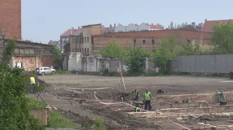 Man working on archaeological site Stock Footage 8920360