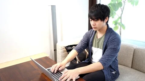 Man working at a cafe Stock Footage 72557562