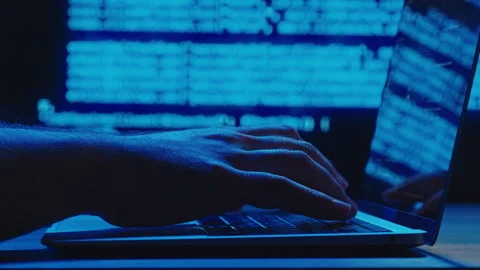 Man working with chat gpt bot AI online, connecting with AI and using a chat GPT Видео 243678180
