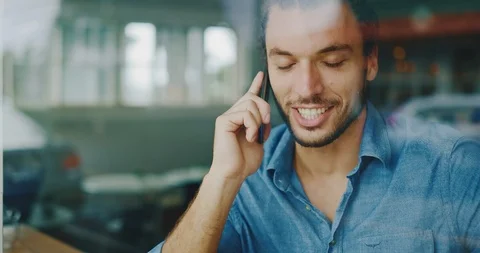 Man Working in Coffee Shop Stock Footage 86765512
