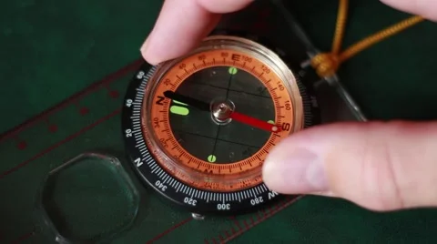 Man working with compass 動画素材 63456438