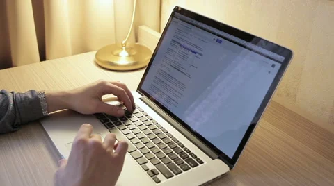 Man working at a computer Stock Footage 47557810