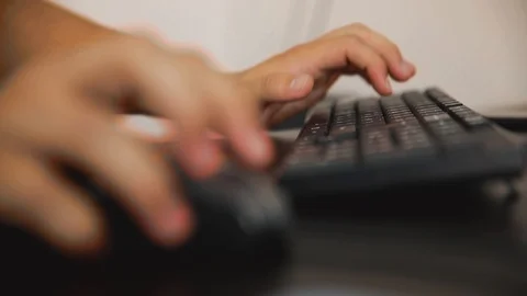 A man is working on a computer Stock Footage 103091044