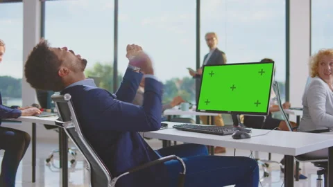 Man working on computer Stock Footage 164652175