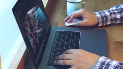 Man working on computer Stock Footage 246628005