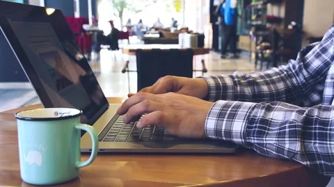 Man working on computer Stock Footage 246628101