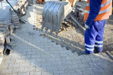 Man working on construction site Stock Photos