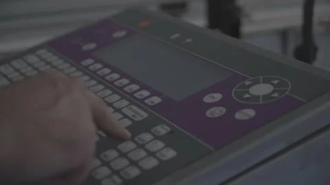 Man working on the control panel works Stock Footage 136555276