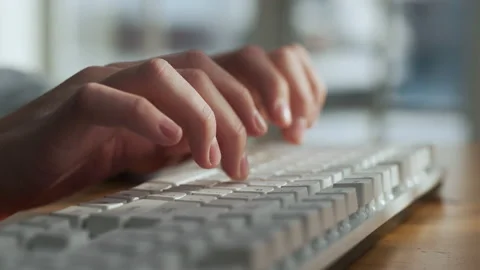 Man Working on Desktop Computer in Home Close-up 4k 库存影片 165864072