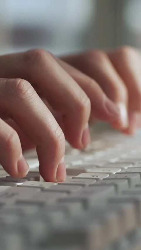 Man Working on Desktop Computer in Home Close-up 스톡 동영상 304305141