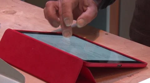 Man Working on Digital Tablet 動画素材 49590220