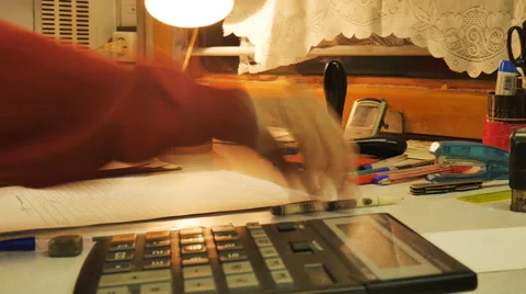 Man, working with documents, mail car Stock-Footage 63971480