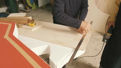 Man working on a drilling machine Stock Footage 167707744