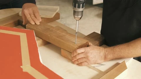 Man working on a drilling machine Stock Footage 167709985