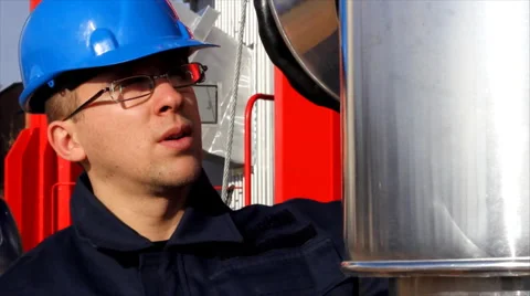 Man working in a factory Stock Footage 993301