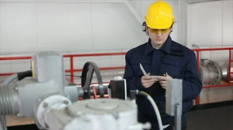 Man working in a factory Stock Footage 24652004