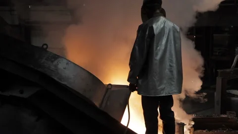 A man working on a foundry Stock Footage 231496684