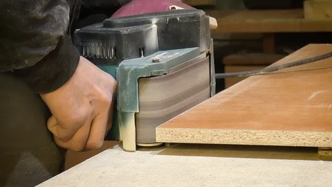 Man working grinder Stock Footage 71455285