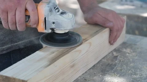 Man working with a grinder Stock Footage 319631973