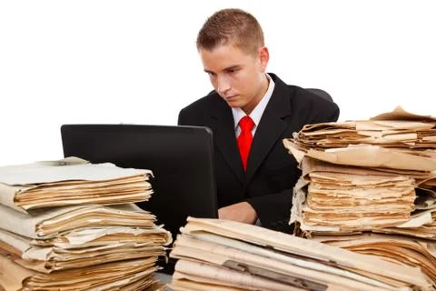 Man working hard Stock Photos