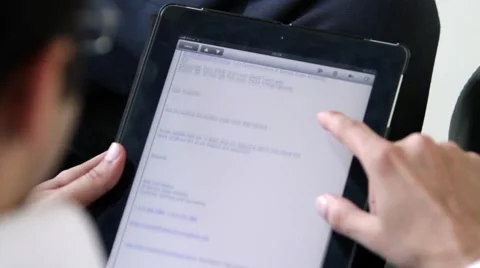 Man working on his Tab Stock-Footage 55546672