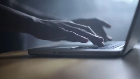 Man Working at Home With Laptop Stock Footage 78185328
