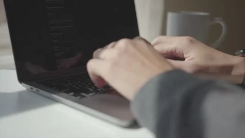 Man working from home on laptop  Stock Footage 151469688