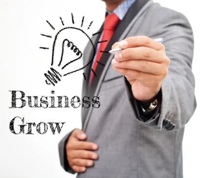 Man working on an Idea Stock Photos