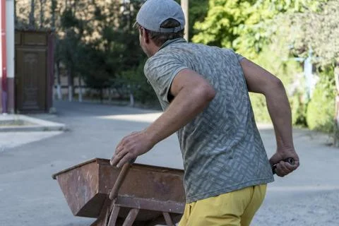 A man working like a labor 写真素材