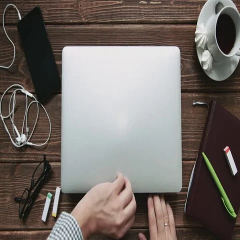 Man working on laptop Stock Footage 69544307