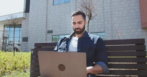 Man Working on Laptop Stock-Footage 109131819