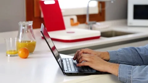 Man working on laptop Stock Footage 109398055