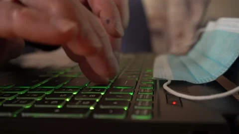 Man working on laptop Stock Footage 141716179