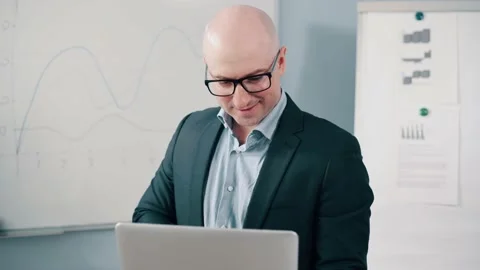 Man working with laptop. Stock Footage 205043992