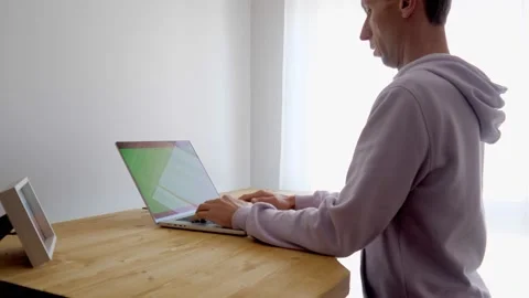 Man working at laptop Stock Footage 234553482