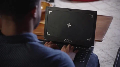 Man working on laptop at home Stock Footage 83185183