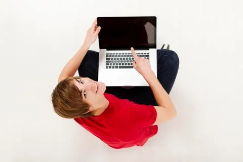 Man working with a laptop Stock Photos