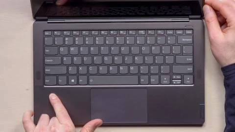 Man Working On Laptop Stock Photos