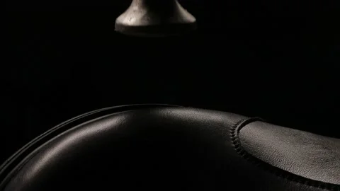 Man working with leather, shoemaker designer fashion work with shoes boots close Video stock 143703009